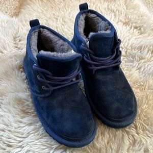 Ugg ankle lace-up Brunel boot in blue